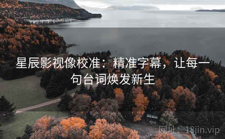 星辰影视像校准：精准字幕，让每一句台词焕发新生