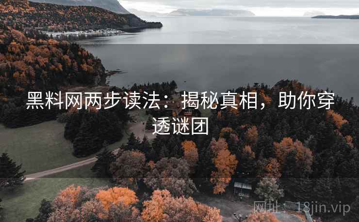 黑料网两步读法：揭秘真相，助你穿透谜团
