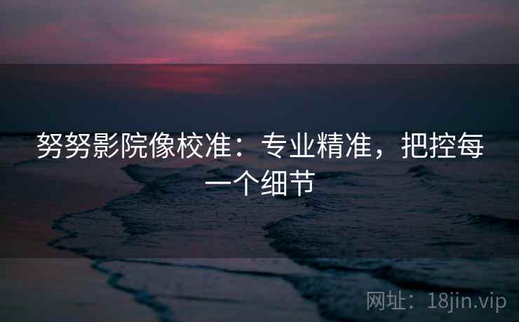 努努影院像校准:专业精准,把控每一个细节